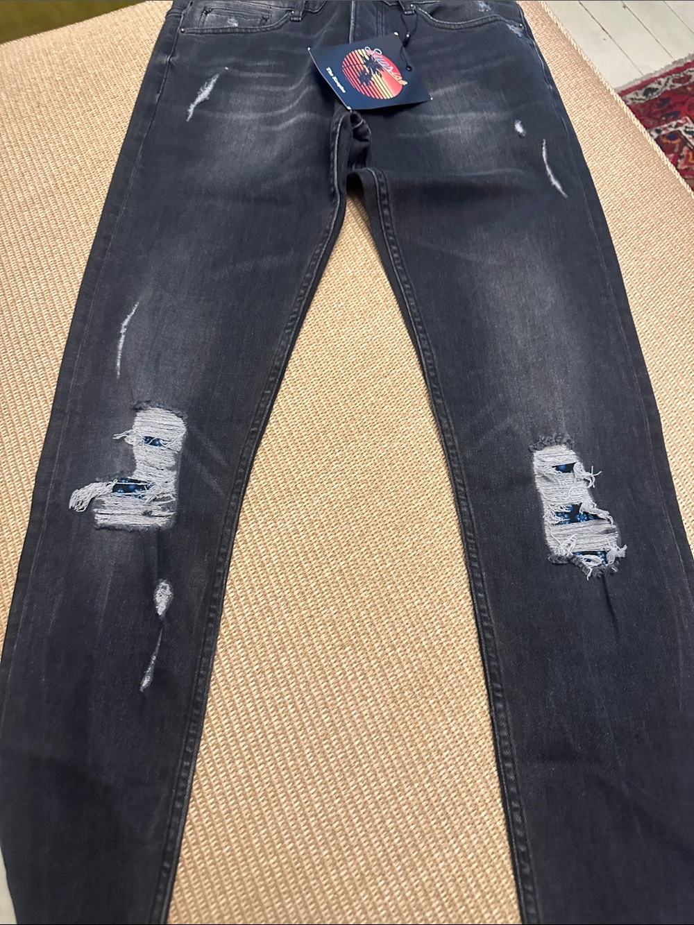 💜 The Kooples Black Distressed Skinny Jeans